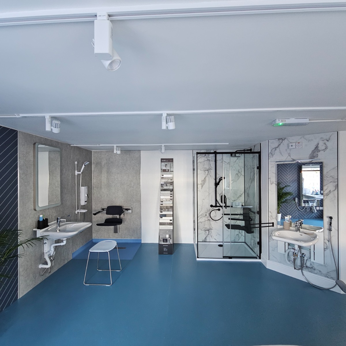 Showerwall panels installed in the Independent 4 Life bathroom showroom