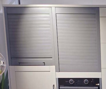 Manual and electric Aluroll tambour kitchen doors