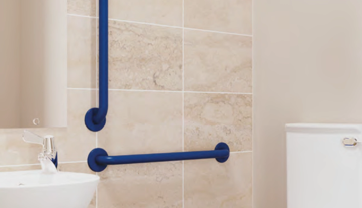 AKW natural grip and fluted plastic grab rails