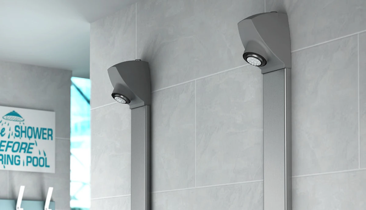Compact stainless steel Inta commercial shower panel