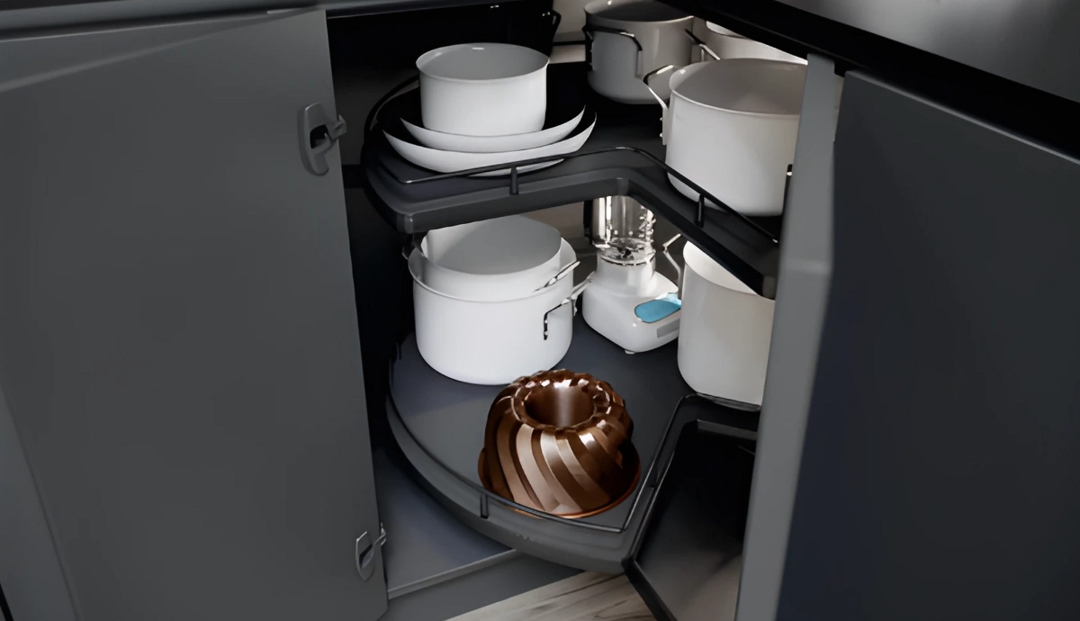 Knape & Vogt Heavy-Duty Kidney Shaped Lazy Susan