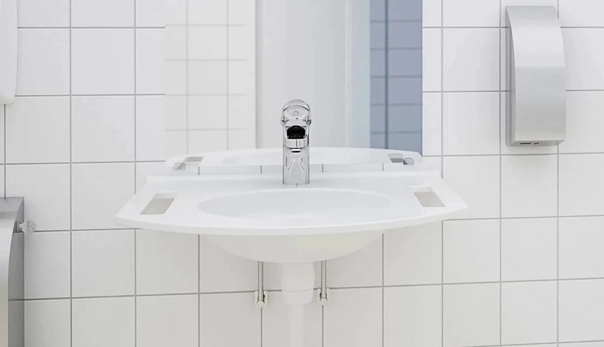 Granberg and Pressalit ergonomic washbasins for adjustable brackets