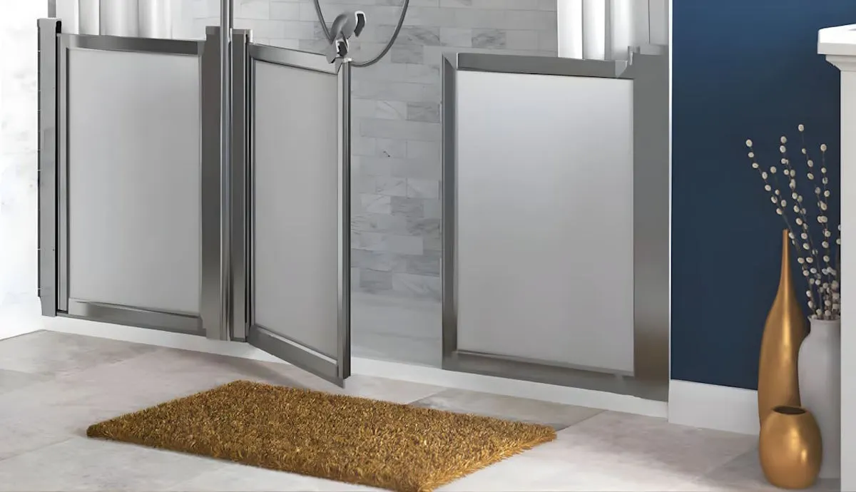 Full and half height accessible shower door enclosure