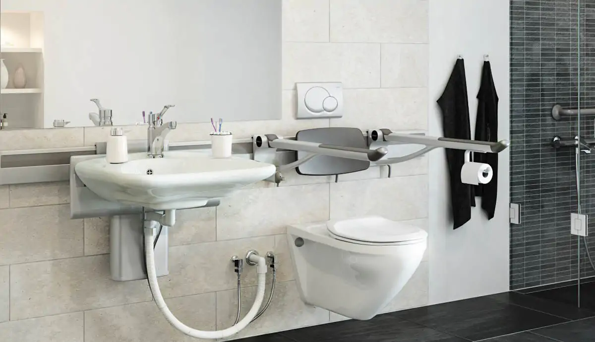 Pressalit PLUS adjustable toilet backrest