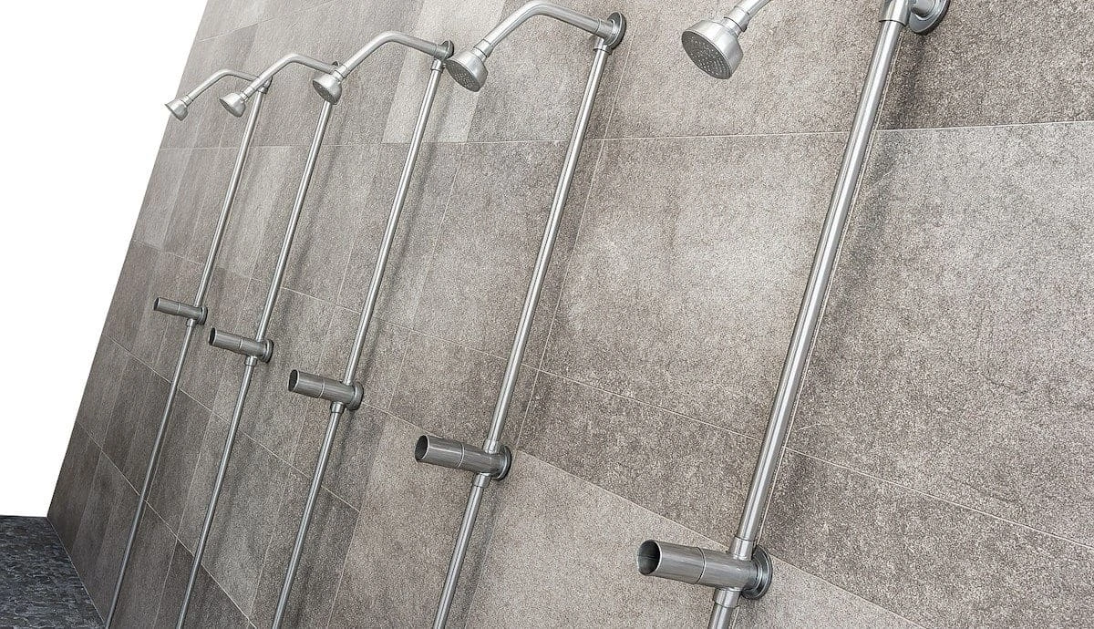 Low profile vandal resistant specialist shower head