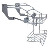 Vibo Pull Down Two Tier Wire Shelves - 500mm Width Wall Units