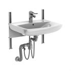 Granberg Basicline 403-11-05 Manual Height Adjustable Washbasin Bracket with Basin and Waste Kit - Optional Tap & Flexible Feeds