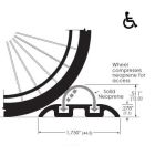 44mm Wide x 13mm High Wheelchair Accessible Wet Room / Shower Threshold (Cross Section)