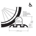 44mm Wide x 25mm High Wheelchair Accessible Wet Room / Shower Threshold (Cross Section)