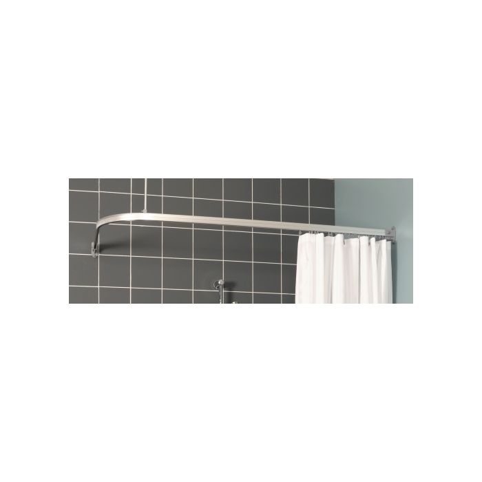 Contour L Shaped Shwr Curtain Rail, What Size Shower Curtain Do I Need For An L Shaped Rod