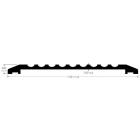 AWS Grooved High Flat AL Door Threshold, for Floorsprings 177.8 W x 12.7mm H - (Cross section)