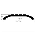 AWS Grooved High Flat Aluminium Door Threshold - 76.2 W x 12.7mm H (Cross Section)
