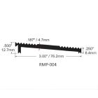 AWS Modular Ramp System - 76mm Wide Aluminium Ramp Section - 6.3mm Rise from 6.4 to 12.7mm (Cross Section)