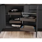 Vauth-Sagel VS COR Fold - Swing Out Corner Storage, Planero Lava Grey Baskets, 800-1000 mm CAB - Right