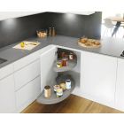 Vauth-Sagel VS Cornerstone Maxx Pull Out Shelving Unit, Grey Base with Silver Rails, 800-1000mm CAB - Right Hand