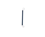 AKW - 450x32mm Straight Plastic Fluted Grab Rail - Dark Blue
