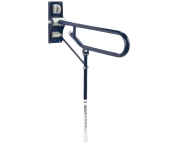 AKW 1800 Series - Fold Up Toilet Support Grab Rail, ADJ Leg - Dark Blue