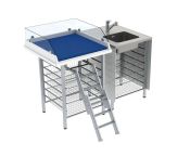 Granberg Changing Table 327, Fixed Height - Combination 1, Washing Bench, Border 20 cm