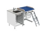 Granberg Height Adjustable Changing Table 333 - Combination 1, Washing Bench Left