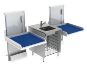 Granberg Height Adjustable Changing Table 334 - Combination 2, Washing Bench Center