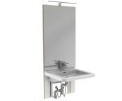 Granberg Manual Height Adjustable Washbasin - BASICLINE 401-10-05 - Incl. Mixer Tap with 150 mm Lever - White