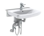 Granberg Manually Adjustable Washbasin with Gas Spring BASICLINE 406-11-05 - Incl. Mixer Tap with 150 mm Lever - White