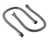 Granberg Flexible Water Hoses, 500mm Length - Union Nut G 3/8" - Pair