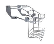 Vibo Pull-Down 2-Tier Wire Shelving Unit – 500 mm Wall Cabinets