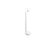 AKW - 600x32mm Straight Plastic Fluted Grab Rail - White