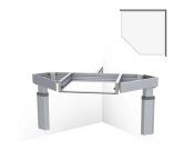 Granberg Kitchen Worktop Lift Baselift Corner 6301HA, 103mm Front, 45°- 90°, Wall-mounted