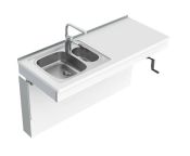 Granberg Wall Mounted Cranked Sink Module 6350-ES20 - Left, Choice of Widths 790-1590mm