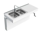 Granberg Wall Mounted Cranked Sink Module 6350-ES30 - Left, Choice of Widths 990-1590mm