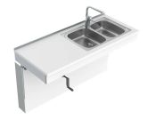 Granberg Wall Mounted Cranked Sink Module 6350-ES30 - Right, Choice of Widths 990-1590mm