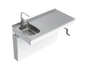 Granberg Wall Mounted Cranked Sink Module 6350-ESF - Left, Choice of Widths 990-1190mm
