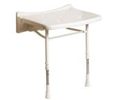 AKW 2000 Series Standard Fold-Up Shower Seat White Seat - No Pad
