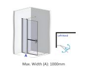 AWS Liberation LH Fixed Glass Panel & Split Level Door - Custom Size (A) Min. 600, Max. 1000mm