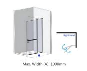 AWS Liberation RH Fixed Glass Panel & Split Level Door - Custom Size (A) Min. 600, Max. 1000mm