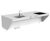 Granberg Centerlift 6490 Height Adjustable Kitchen Island – Left Hand ES20 1½ Bowl Sink – 2530 mm