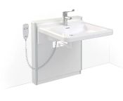 Granberg Motorised Washbasin Lift BASICLINE 415-10-20 - Incl. Mixer Tap with 190 mm Lever (TMV3 Approved) - White