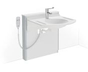Granberg Motorised Washbasin Lift BASICLINE 415-15-20 - Incl. Mixer Tap with 190 mm Lever (TMV3 Approved) - White