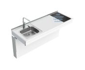 Granberg Wall Mounted Manual Mini Kitchen Module 6380-ES11S2 - Left, Choice of Widths 1190-1790mm