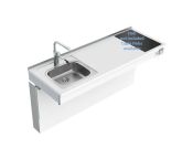 Granberg Wall Mounted Motorised Mini Kitchen Module 6300-ES11S2 - Left, Choice of Widths 1190-1790mm