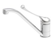 Hafele Mixer Tap, for Accessible Kitchens, Monobloc Long Lever - Polished Chrome