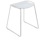 HEWI Shower Stool w/ Chrome Legs & Signal White Seat