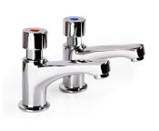 Inta NC600CP Non-Concussive Push Button Basin Taps - Pair
