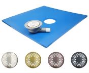 Maxxus Vinyl Wetroom Kit – Tray & Drain - Multiple Sizes & Grids