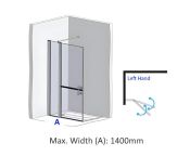 AWS Liberation LH Wide Fixed Glass Panel & Split Level Door - Custom Size (A) Min. 800, Max. 1400mm