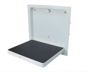 PBA Programma CAP Concealed Shower Seat for Brick Walls - White Finish