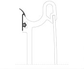 Pressalit PLUS Water Seal Strip for Horiz Plus Wall Track - 3000mm Length