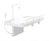 Pressalit SCT 2100, Shower Changing Table, Coated Canvas, Electric Height ADJ, Safety Rail, 1800mm